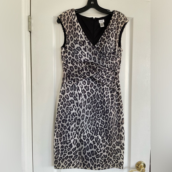 Caché Leopard Sheath Dress - Picture 1 of 6